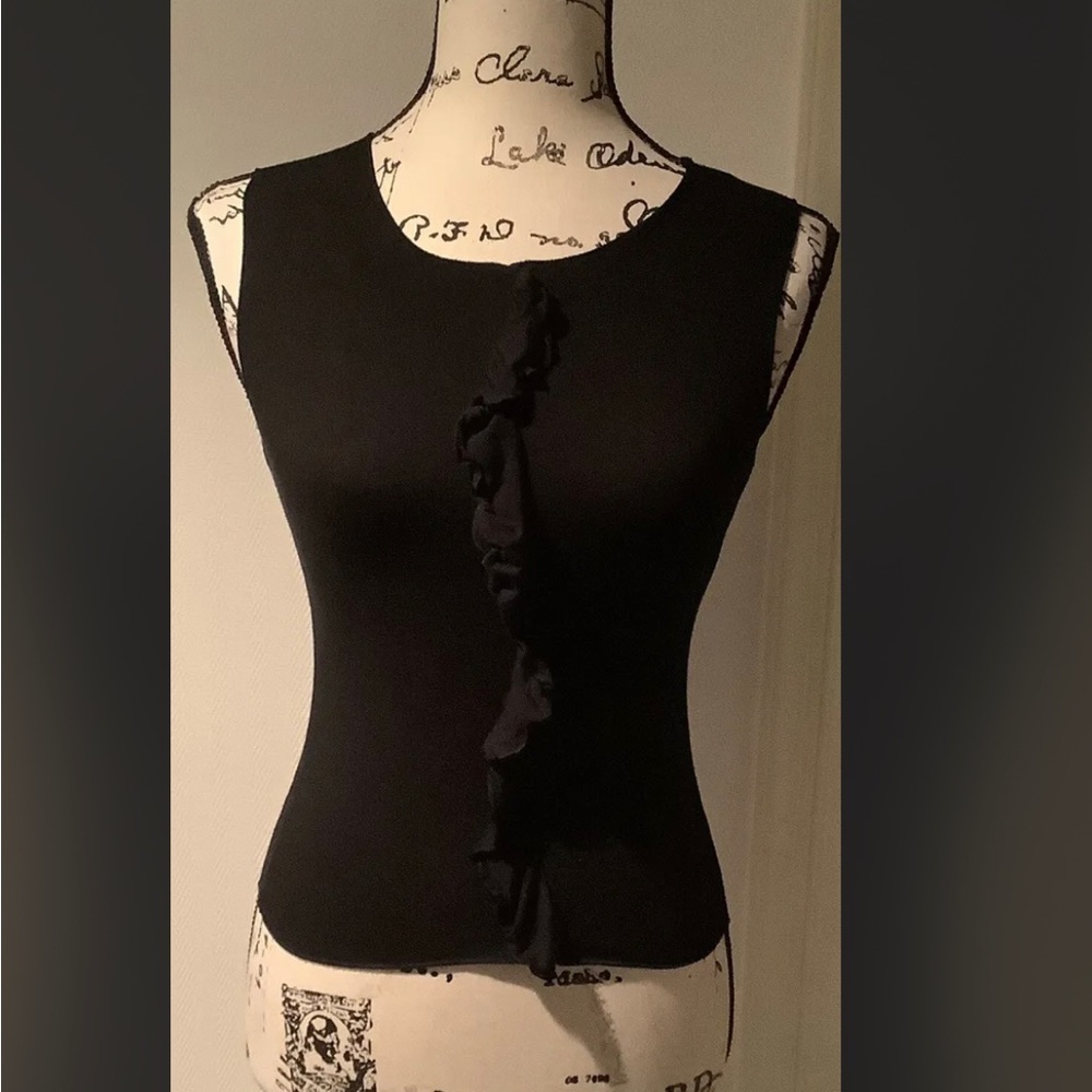H&M HENNES Ruffle Accent Sleeveless Top/Tee